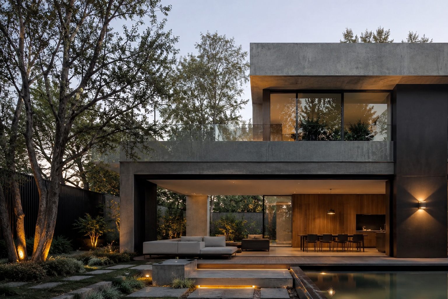 Vivienda contemporánea de hormigón y madera diseñada por Carbone Arquitectura